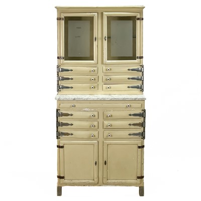 Lot 13 - A continental painted dentist cabinet.