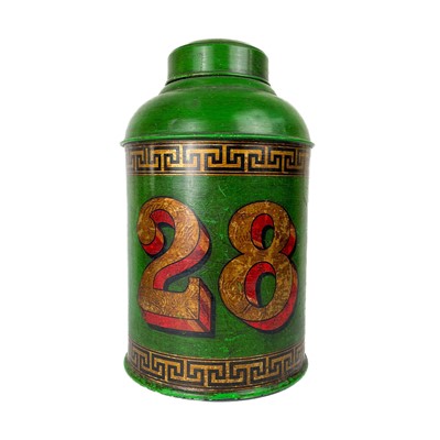 Lot 33 - A large tin display tea caddy.