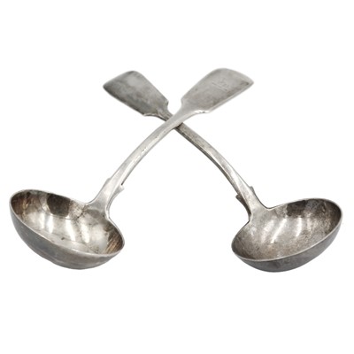 Lot 15 - A silver sauce ladle by William Rawlings Sobey.