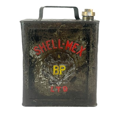 Lot 43 - A Shell-mex two gallon petrol can.