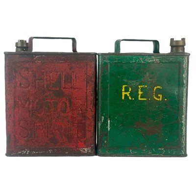 Lot 42 - A Shell two gallon petrol can.