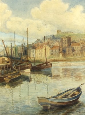Lot 1286 - F. WATSON (19th/20th Century) Whitby Harbour...