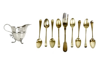 Lot 11 - A collection of silver spoons.