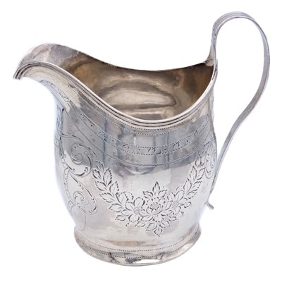 Lot 4 - A George III silver helmet form cream jug by Peter, Anne & William Bateman.