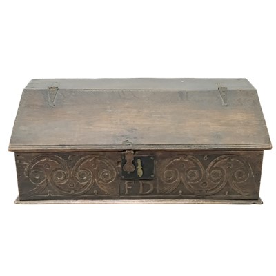 Lot 175 - An Oak bible box.