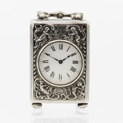Lot 82 - A good Victorian silver timepiece by William Comyns & Sons.