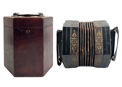 Lot 171 - C. Jeffries Anglo concertina, circa 1880.