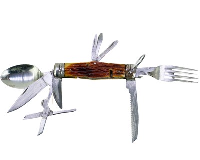 Lot 273 - A Campaign multi blade penknife.