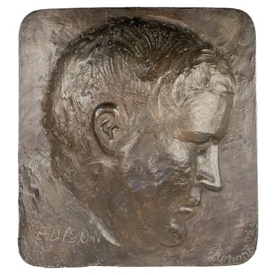 Lot 174 - Frederic Minne (1907-1978) A substantial bronze plaque.