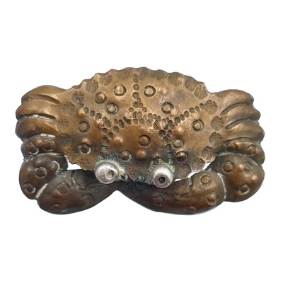 Lot 23 - A Cornelius Jakob Van Dop copper and silver crab brooch.