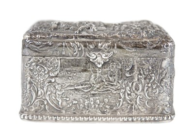 Lot 40 - A 19th century Dutch export silver embossed box by Thomas Glaser.