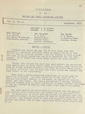 Lot 93 - 'Journal of the Railway & Canal Historical Society'
