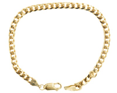 Lot 137 - A 9ct contemporary curb-link bracelet.