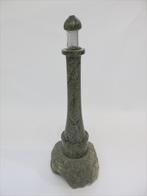 Lot 21 - A large Cornish serpentine sculpture of a...