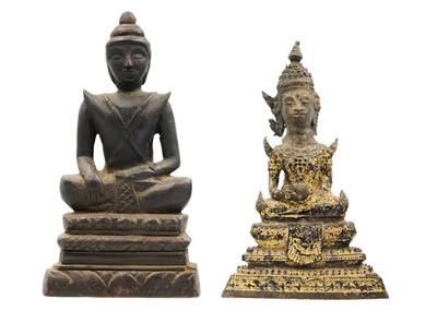 Lot 1064 - A Thai gilt bronze Buddha, 19th century.