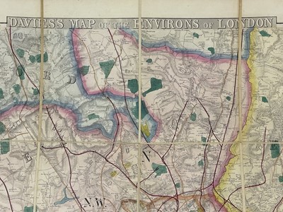 Lot 68 - 'Davies Map of the Environs of London'