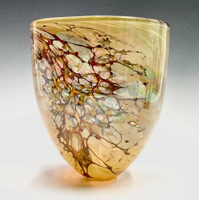 Lot 13 - A studio glass vase by Peter Layton.