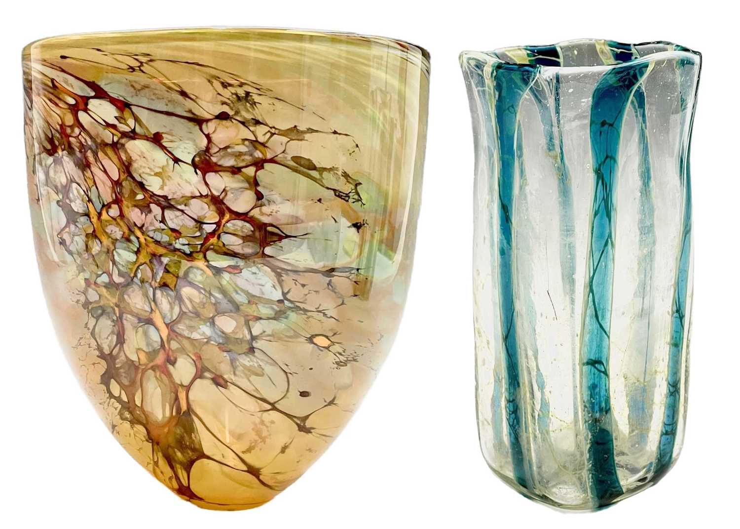 Lot 13 - A studio glass vase by Peter Layton.