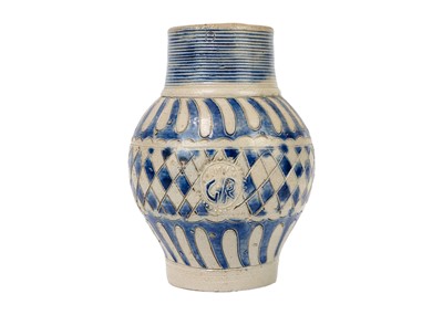 Lot 1029 - A German Westerwald stoneware jug.