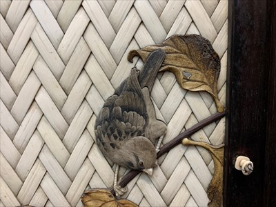 Lot 14 - A Japanese hardwood and ivory shodana, Meiji...