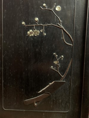 Lot 14 - A Japanese hardwood and ivory shodana, Meiji...