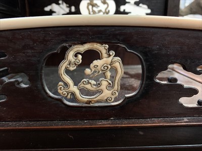 Lot 14 - A Japanese hardwood and ivory shodana, Meiji...