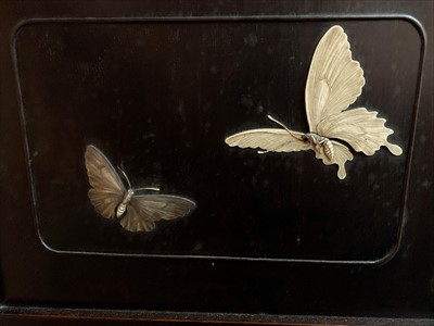 Lot 14 - A Japanese hardwood and ivory shodana, Meiji...