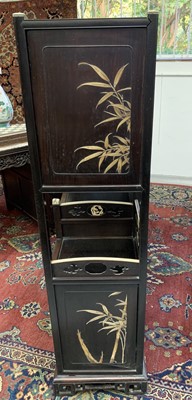 Lot 14 - A Japanese hardwood and ivory shodana, Meiji...