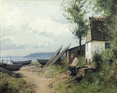 Lot 1210 - Niels WALSETH (1914-2001) Midday Rest Oil on...