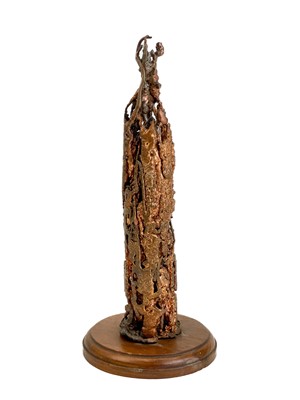 Lot 65 - A copper smelt candle.