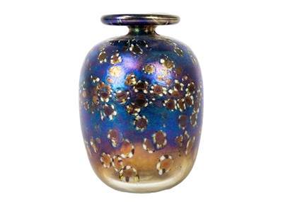 Lot 34 - Peter Layton (1940) Studio glass ovoid vase.