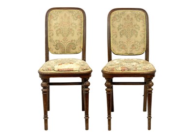 Lot 597 - A pair of early 20th century Thonet bentwood chairs.