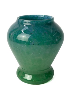 Lot 27 - Lesley Clarke studio glass squat vase.