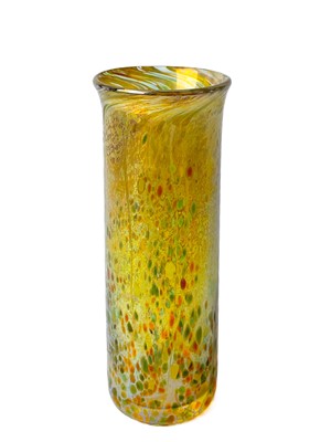 Lot 27 - Lesley Clarke studio glass squat vase.