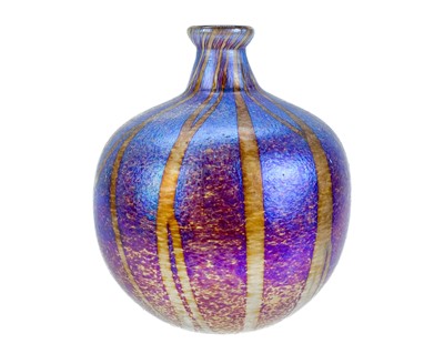 Lot 32 - A Norman Stuart Clarke iridescent art glass vase.