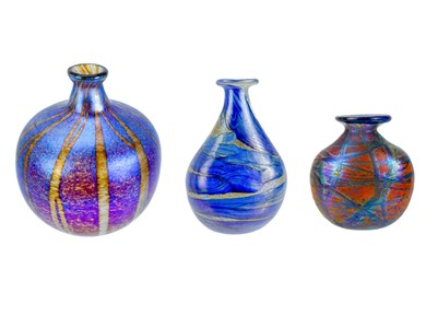 Lot 32 - A Norman Stuart Clarke iridescent art glass vase.