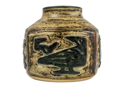 Lot 10 - A Jorgen Mogensen for Royal Copenhagen stoneware square vase.