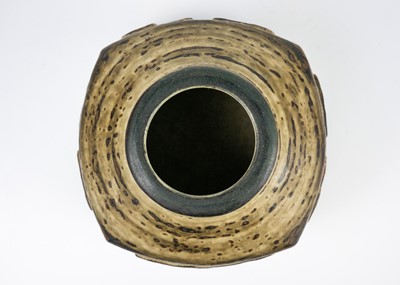 Lot 10 - A Jorgen Mogensen for Royal Copenhagen stoneware square vase.