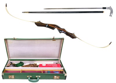 Lot 113 - A wooden Petron bow handle.
