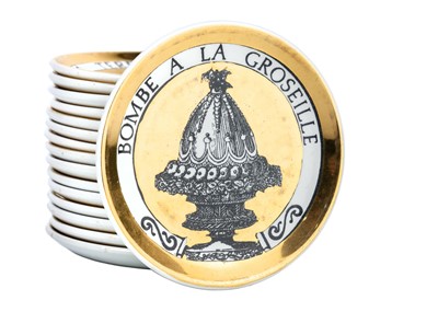Lot 1 - A Suite of 16 Fornasetti Italian porcelain coasters.