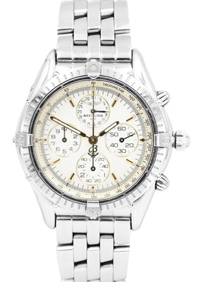 Lot 130 - BREITLING - A ltd. edition Chrono Cockpit stainless steel gentleman's automatic bracelet wristwatch.
