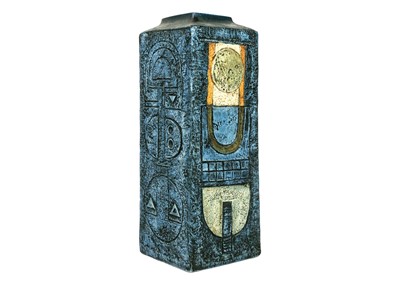 Lot 42 - A large Troika square section vase.