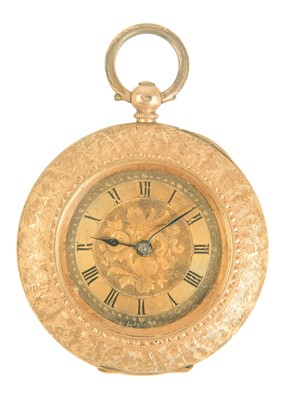 Lot 51 - A 14ct gold lady's fob pocket watch.