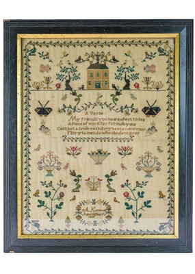 Lot 1593 - A sampler by A Kymbrell 1825 aged 12.
