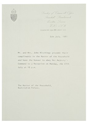 Lot 96 - King Charles III, Souvenirs from the wedding of the then Prince Charles & Lady Diana Spencer