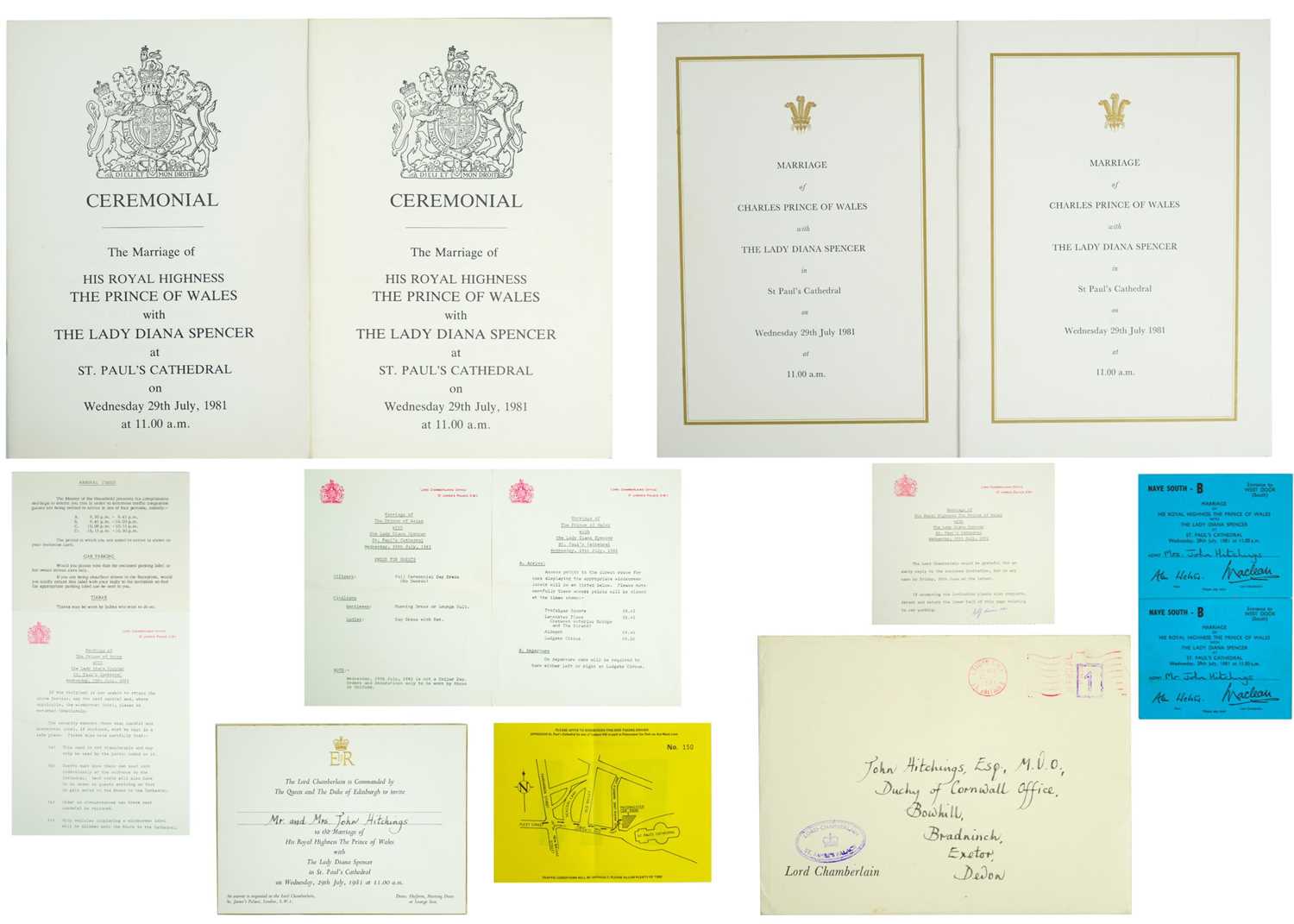 Lot 97 - Marriage of Charles Prince of Wales with The Lady Diana Spencer 1981