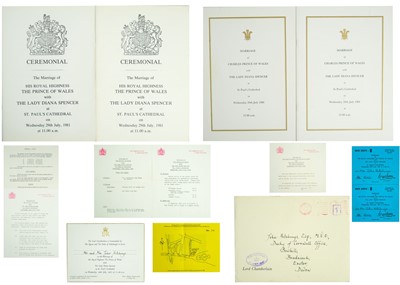 Lot 97 - Marriage of Charles Prince of Wales with The Lady Diana Spencer 1981