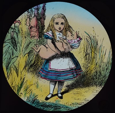 Lot 6 - Magic lantern slides, Alice in Wonderland