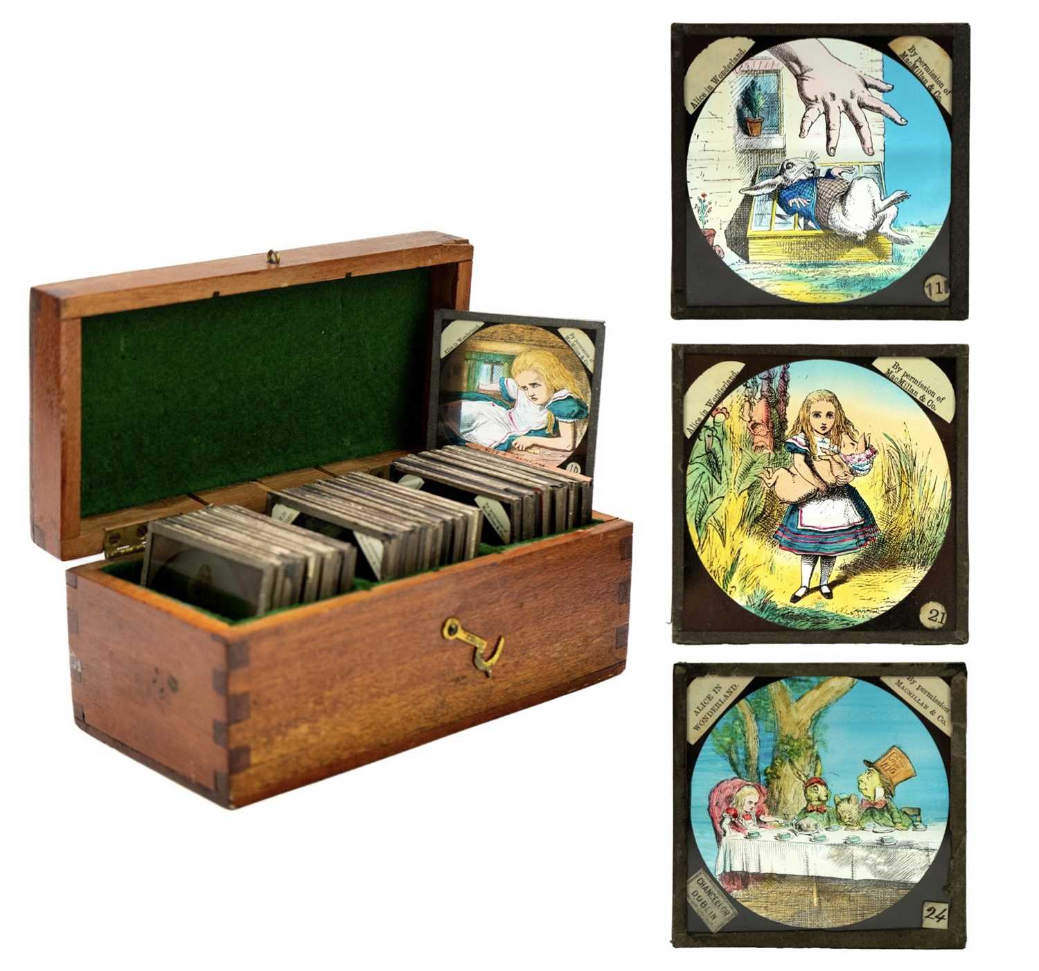 Lot 6 - Magic lantern slides, Alice in Wonderland