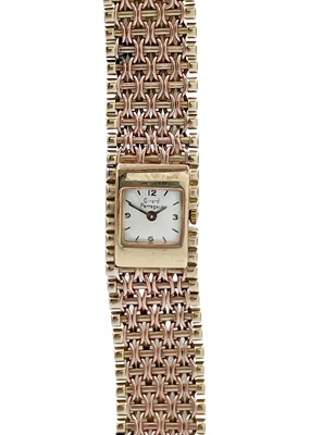 Lot 167 - GIRARD-PERREGAUX - A 9ct lady's manual wind bracelet wristwatch.